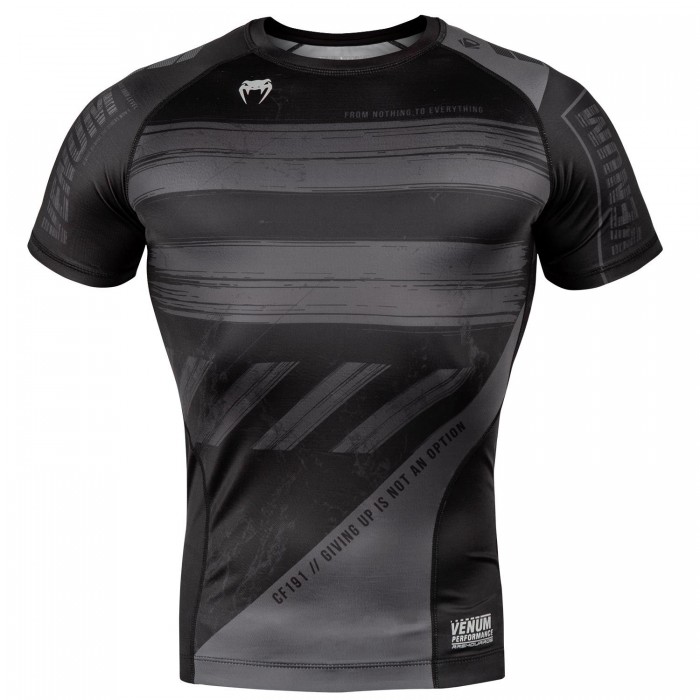 Рашгард - Venum AMRAP Comression T-shirt - Short Sleeves - Black/Grey​